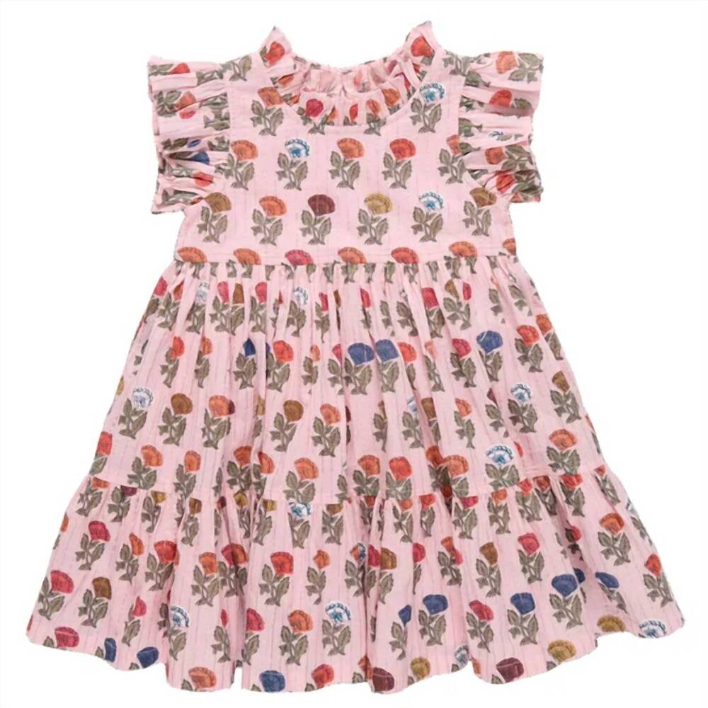 NEW PINK CHICKEN girl's multi flower drop jennifer dress in pink